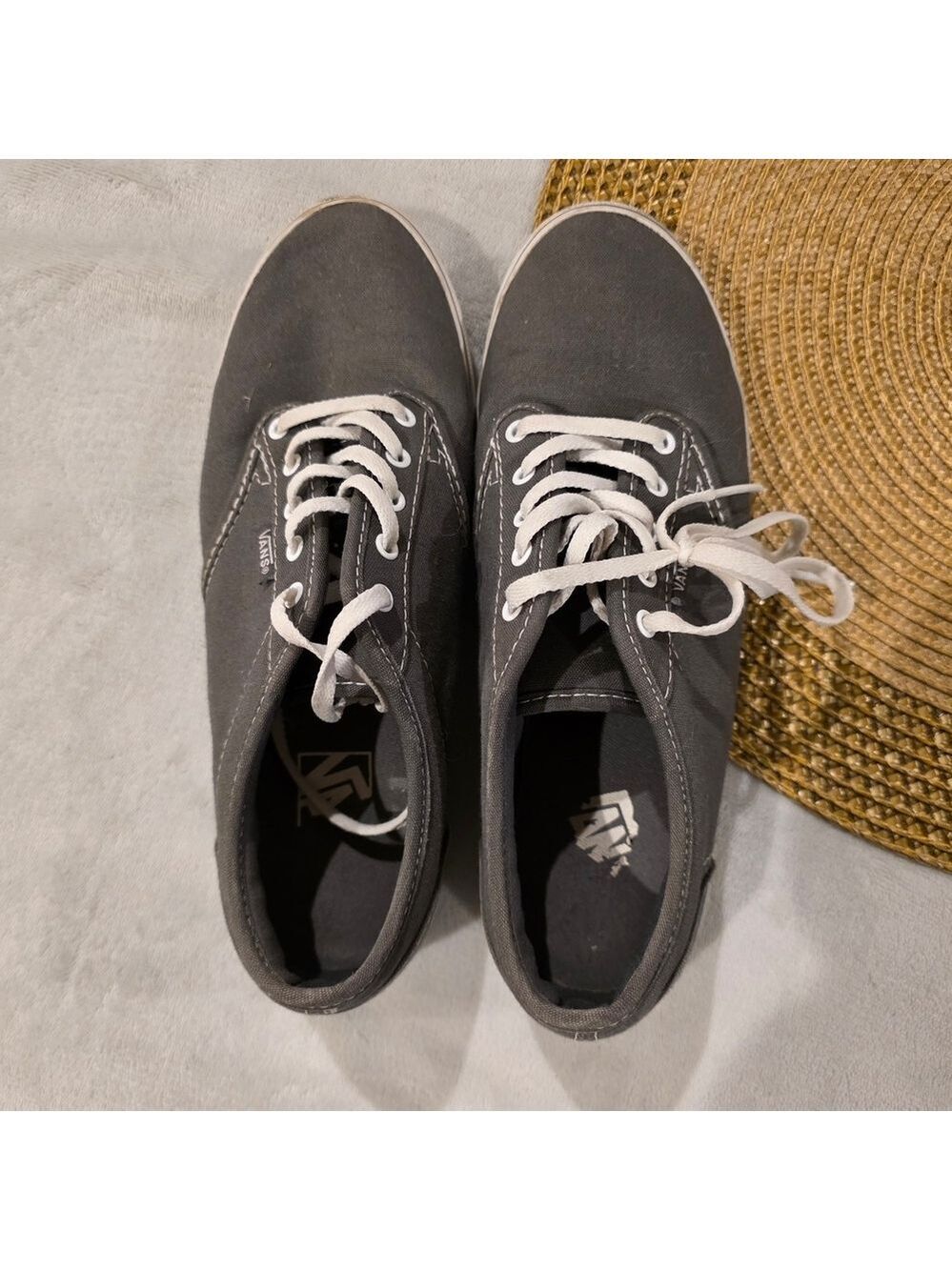 Vans Ladies Gray Canvas Sneakers